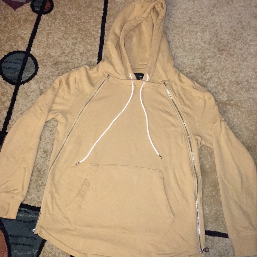 Tackma side sip Tan color hoodie